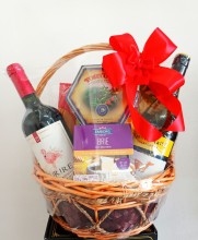 Wine and Cheese gift basket